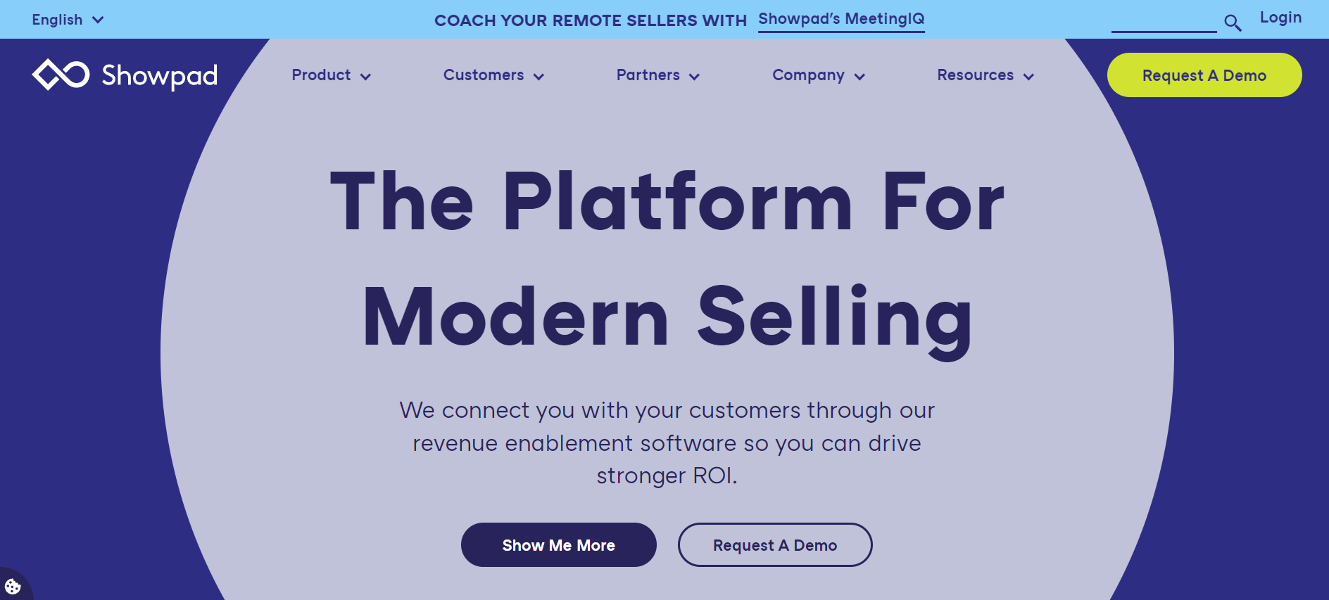 Showpad homepage: The Platform For Modern Selling