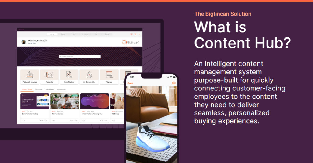 Bigtincan Content Hub content management system for Apple users